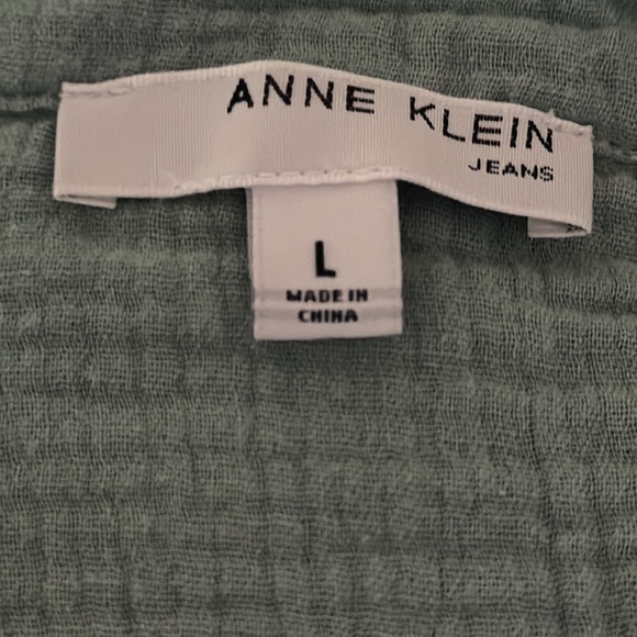 Calvin Klein Jeans buttoned down women’s double gauze cotton top blouse Sz L - Picture 6 of 9